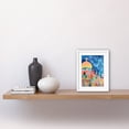thumbnail image 2 of Islamic Mosque At Night Folk Art Watercolour Painting Artwork Framed Print Wall Art 9X7 Inch, 2 of 5
