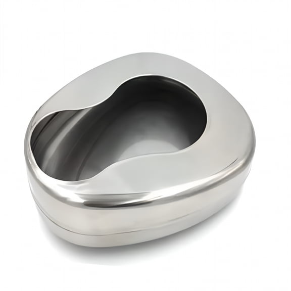 XIRQI Bed Pan Stainless Steel Bedpan for Home Hospital Bed Pans for Women Men Elderly Easy to Clean Heavy Duty