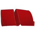 thumbnail image 1 of Reliant Ribbon 92270W-994-25K Value Velvet Wired Edge Ribbon - Red & Gold - 6 in. x 50 yards, 1 of 1