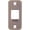 Antique Nickel, variant on Stone Harbor Hardware Round Pocket Door Lock Strike Plate, 2-3/4" x 1-1/4" Satin Chrome