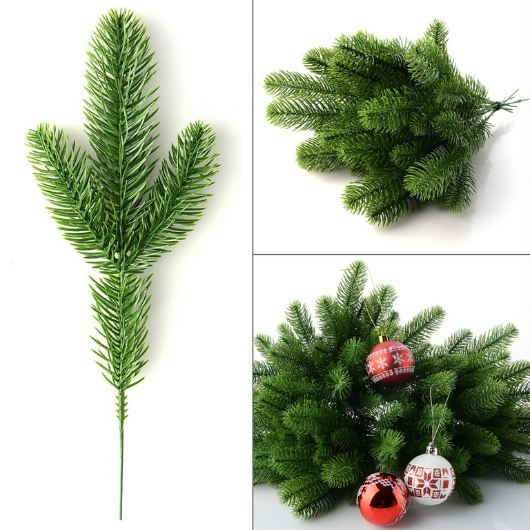 Faux Pine Branch Realistic Reusable Artificial Pine Branches 30pcs Faux  Green Plants for Diy Christmas Wreaths Home Decor Crafts - AliExpress