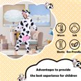 thumbnail image 4 of Cow Onesie Kids CANASOUR Animal Pajamas Polyester Cosplay Outfits for Girls and Boys 8-10 Years, 4 of 6