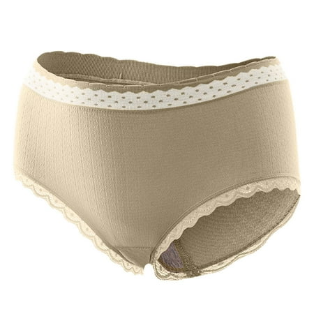 

ZMHEGW 3 Pack Women Panties Anti Glare Seamless Breathable Pure Cotton Bottom File Underwear