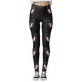 thumbnail image 3 of MKLEKYY Leggings con estampado de Pascua para mujer, leggings de ejercicio para fitness y levantamiento de pesas, pantalones de yoga, 3 of 4