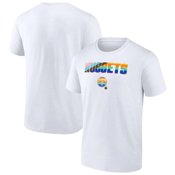 Men's White Denver Nuggets Pride T-Shirt