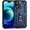Blue, variant on Entronix iPhone 14 Pro Max Case Cover Military Grade Shockproof Heavy Duty Protective Phone Case with Kickstand for iPhone 14 Pro Max, Black