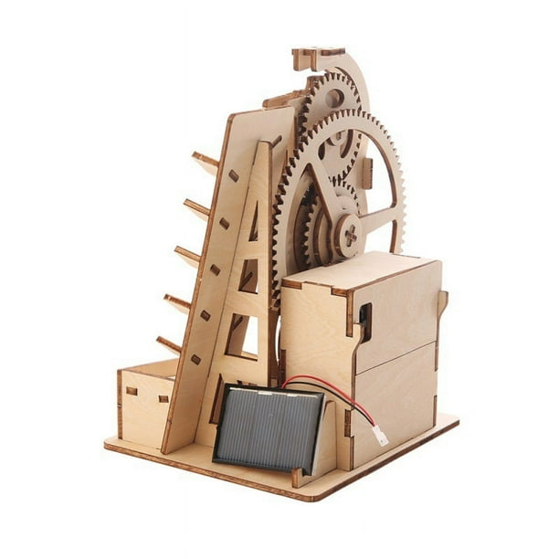 Rompecabezas de madera 3D Marble Run Kit de modelo de bricolaje Juegos de manualidades Juguetes educativos de construccion mecanicos de madera STEM