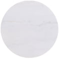 thumbnail image 3 of Coaster Jason Table Basse Ronde à Plateau en Marbre Blanc avec Base Tambour, Brun Miel, 3 of 6