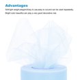 thumbnail image 3 of 6 inch 50 Yards Tulle Ribbon Rolls Pastel Netting Fabric for Gift Wrapping Christmas Wedding, Light Blue, 3 of 5