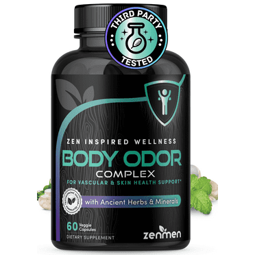 Zenmen Daily Body Odor & Gut Support - Healthy Zinc & Chlorophyll, 60 Vegan Capsules, USA-Made