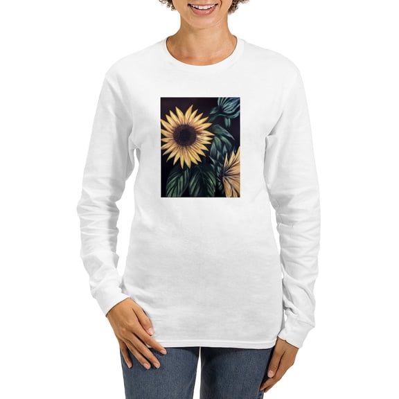 CafePress - Sunflower Life Long Sleeve T Shirt - Women's Long Sleeve Graphic Casual T-Shirt
