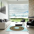thumbnail image 6 of Ahgly Company Indoor Round Patterned Blue Lagoon Blue Area Rugs, 7' Round, 6 of 6