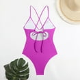 thumbnail image 2 of RUTAYY Swimwear Women Solid Color Skinny Slim Swimsuit Bikini Boho Swim Wear, 2 of 7