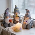 thumbnail image 5 of 3-Piece Easter Gnome Resin Desktop Decorations, Cute Spring Home Ornaments, Festive Gift, Handmade Carving, Versatile for Indoor & Outdoor Use, 5 of 5