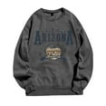 thumbnail image 4 of Sweatshirt for Women Graphic Crewneck Sweatshirt Fall Soft Cotton Blend Vintage Letter Printed Pullover Hoodie Hoodie Women Grey S, 4 of 4