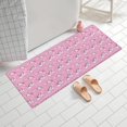 thumbnail image 2 of Pink Unicorn Cloud Pattern Bathroom Rugs Mat,Non Slip Microfiber Bathroom Rug,Rubber Backing,Soft Bathroom Mats for Bathroom Floor,Tub and Shower,60x24in(150x60cm), 2 of 5