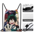thumbnail image 3 of My Hero Academia Drawstring Backpack Anime Sackpack Gym Bag For Sport Yoga Travel Hiking Shopping Lightweight Gym Bag 16*14 Inch, 3 of 9