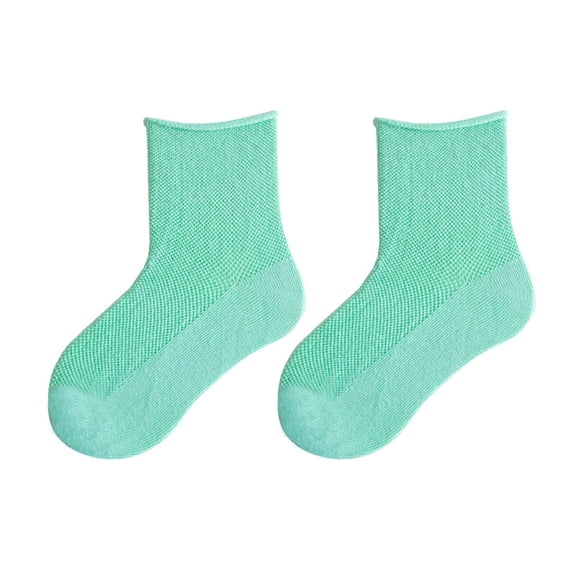 Ketyyh-chn99 Autumn Winter Socks Baby Boy Girls Toddlers Indoor Solid Slipper Shoes Antislip Socks Mint Green,L