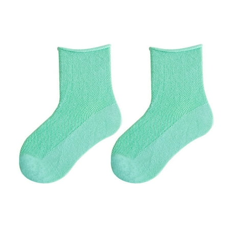 

LBECLEY Toddler Cotton Socks Children s Spring Summer Solid Candy Color Socks Toddler Kids Baby Boys Girls Thin Mesh Crew Socks Kids Socks Low Cut G Mint Green Xl