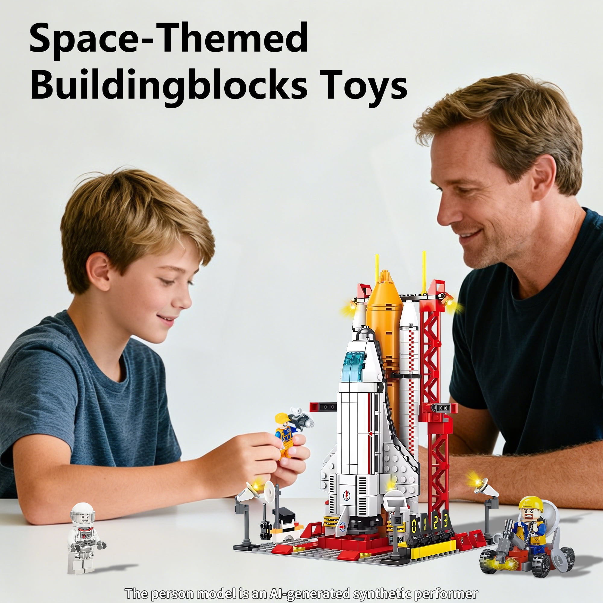 500 PCS Space Shuttle Building Block Toys Set, STEM Educational Toy, Space Exploration Shuttle Gift for Ages 6+