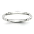 thumbnail image 6 of 10K White Gold 2mm Half Round Band Ring Size 6, 6 of 7