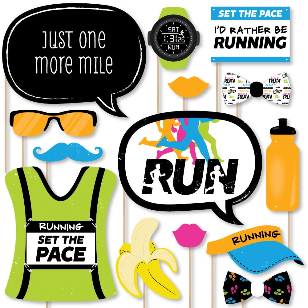 Set The Pace Running Track, Cross Country or Marathon Party Photo