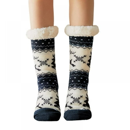 

Christmas Fuzzy Socks Winter Fleece Warm Socks Christmas Slipper Socks Women Men