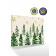 thumbnail image 2 of Christmas Tree Canvas Print Wall Art Framed Canvas Art Wall Decor Winter Xmas Pine Tree Forest Snowflakes Linen Pictures Painting Morden Artwork for Living Room Bedroom, Ready to Hang - 12"x16", 2 of 6