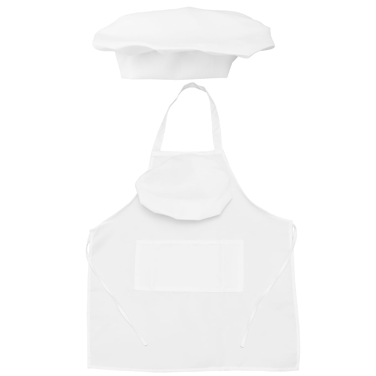 4pcs Chef Apron and Hat Set Sleeveless Cooking Apron Waiter Working