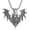 Bat Queen, variant on Gothic Bat Pendant Necklace for Men, Stainless Steel Dark Style Bat Jewelry with Red Eyes, Adjustable 22in+2.4in Link Chain Retro Goth Halloween Accessories