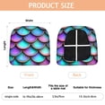 thumbnail image 3 of Mermaid Scales Pattern Seat Covers for Dining Room Chairs Set Of 4,Stretch Printed Washable Chair Seat Cover with Elastic Ties and Button,Removable Waterproof Couch Cushion Covers, 3 of 6