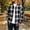 Black, variant on Men Classic Plaid Flannel Button Down Shirt, Turndown Collar Long Sleeve Overshirt Jacket, Warm Fall Winter Casual Layering Shacket Tops S-XXL