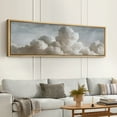 thumbnail image 2 of Large Framed Canvas Print Billowing Clouds - Stunning AtmosphericWall Art Decorative Ready to Hang Painting for Living room Bedroom 60x20 inches Natural Frame, 2 of 7
