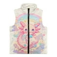 thumbnail image 4 of Pzuqiu Axolotl Kids Sleeveless Vests 4T Personalized Breathable Warm Soft Outerwear Jacket with Pockets Full Zip Fleece Fall Outfits Fashion Clothing Wind Proof for Girls, 4 of 7