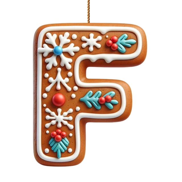 26 Alphabet Ornaments For Christmas Tree Candy Cane Initial Letter Pendant With Berries Pattern Mini Monogram Hanging Decorations For Christmas Gifts DIY Decor
