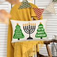 thumbnail image 2 of Happy New Year Kwanzaa Pillow Covers 12x20 Inch Green Christmas Tree Kinara Candlesticks Aztec Throw Waist Pillow Cases Winter Farmhouse Decoration Cushion Cover for Sofa Couch, 2 of 6