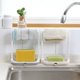 thumbnail image 2 of Cheers Kitchen Desktop Dish Towel Cleaning Sponge Holder Groove Organizer Storage Rack, 2 of 6
