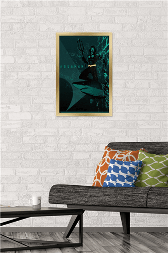 DC Comics: Dark Artistic - Aquaman Wall Poster, 14.725" x 22.375" Framed
