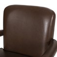 thumbnail image 6 of Noble House Ardson French Faux Leather Dining Chair, Set of 4, Dark Brown, Natural, 6 of 9
