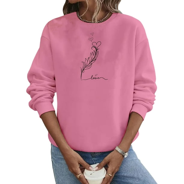Ladies printed sweatshirts 2025