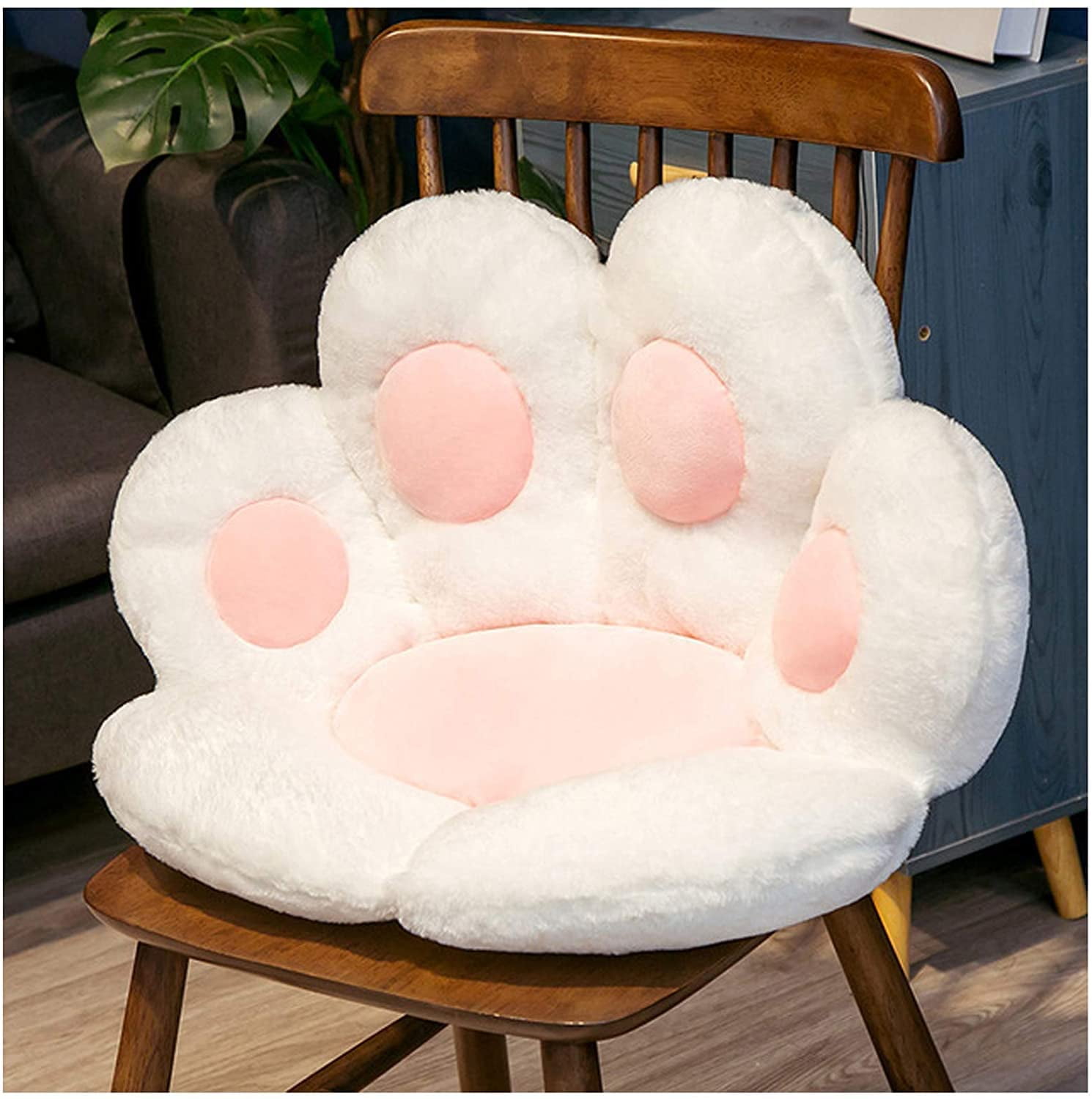 Cat Paw Cushion Chair Cushions Cute Stuff Seat Pad Comfy Lazy Sofa Office Floor Pillow for Gaming Chairs Room Decor White
