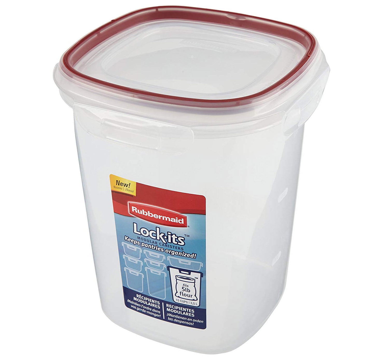 Rubbermaid Lock-Its Square Food Storage Container with Easy