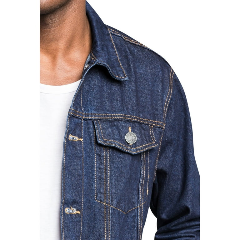 Victorious Men's Essential Denim Trucker Jean Jacket DK148 Victorious Men's Essential Denim Trucker Jean Jacket DK148