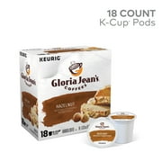 Gloria Jean's Coffee Hazelnut Flavored K-Cup Pods, Medium Roast, 18 Count for Keurig Brewers