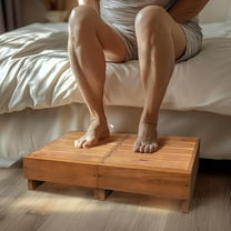 Wooden Step Stool 6” Height, Step Stools for Bed, Bed Steps for High Beds for Adults and Elderly, Step Stool for Bedroom, Kitchen, Living Room, Oak