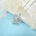 thumbnail image 5 of Inpasne Butterfly Necklace for Women 925 Sterling Silver Love Heart Necklace Birthstone Pendant Jewelry Gifts for Women Her Mom Wife Girlfriend Daughter Sister, 5 of 6