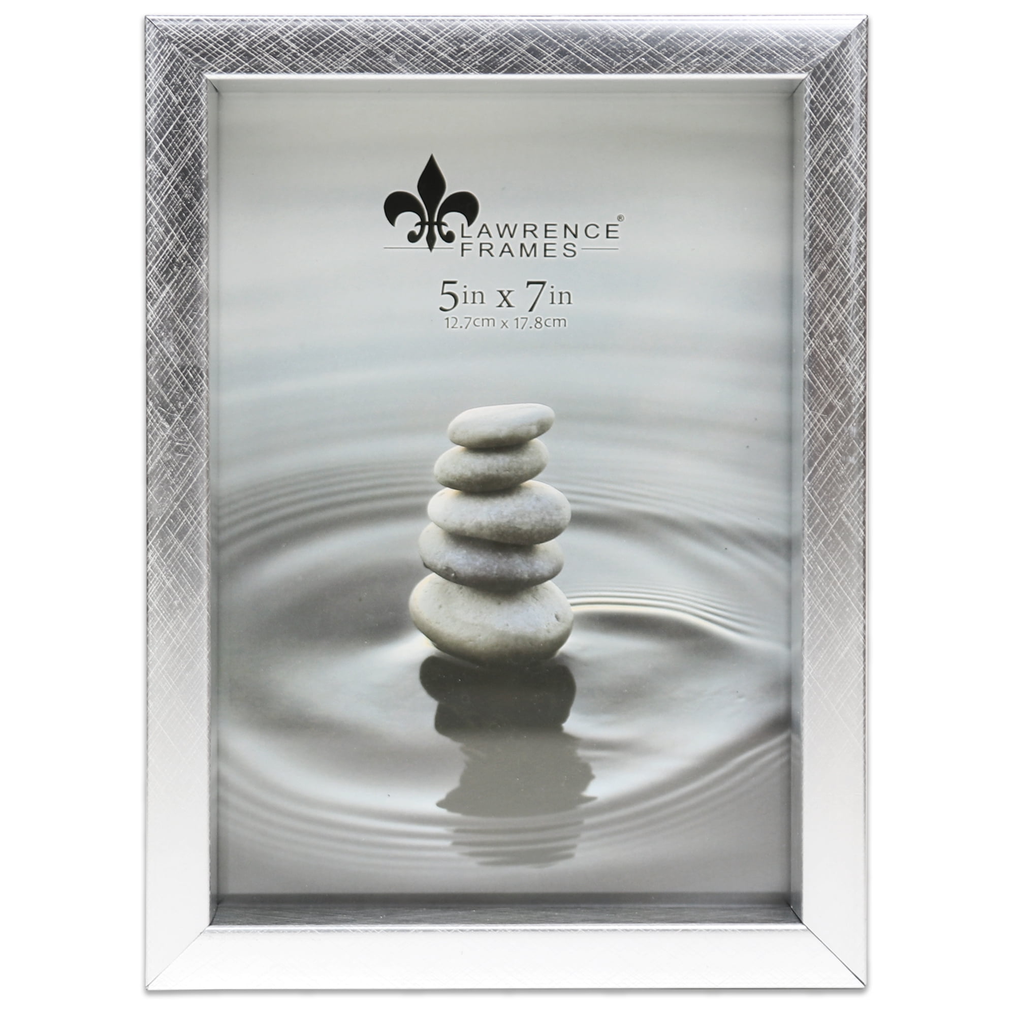 Lawrence Frames 1.05 in x 7.6 in Polystyrene Picture Frame, Silver 