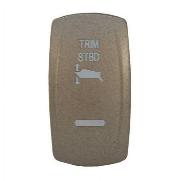 Carling Boat Rocker Switch Cover | Trim STBD Silver Illuminating Plate