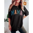 thumbnail image 1 of Short-sleeved T-shirt with letter print, casual round neck T-shirt, women's clothing Tee For Adult, Men, Women, Teen, Teenager, Adolescent, Youth, 1 of 5