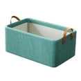thumbnail image 2 of Bac de Rangement Pliable Épais avec Poignées Durables Panier Rectangulaire Placard Vert, 2 of 9